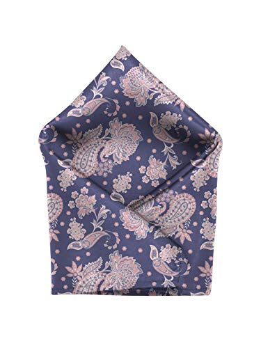 Image of BLACKSMITH Paisley and Floral Printed Italian Pocket Square for Men and Boys, for traditional Indian Wear like Bandhgala and Modi Jacket