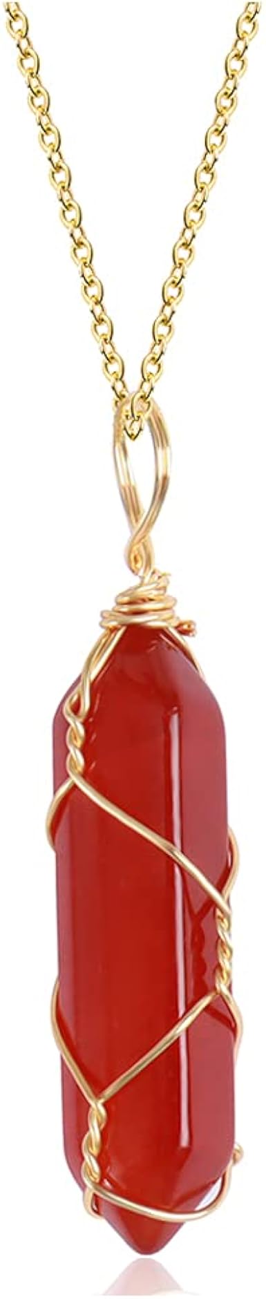 14K Gold Plated Carnelian Necklace 