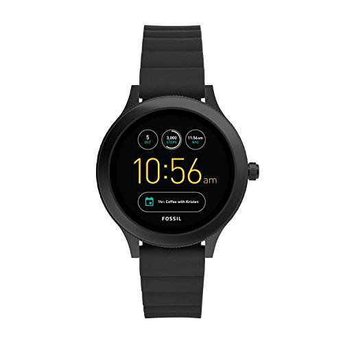 Preisvergleich Produktbild Fossil Q Venture Smartwatch Gen.3 Unisex - Schwarzes Edelstahlgehäuse mit schwarzem Silikonarmband Kompatibel Android und iOS