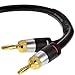 Mediabridge 16AWG ULTRA Series Speaker Cable with Dual Gold Plated Banana Tips (18 Feet) - CL2 Rated - High Strand Count Copper (OFC) Construction - Black [New and Improved Version] (Part# SWT-18B )