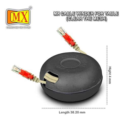 Image of MX Tangle-Free Cable Winder Compact Retractable Cord Organizer for Earphones, USB & Charging Cables Tangle-Free Cable Management for Home, Office & Travel Pack of 2 Cable Organizer for Electronics