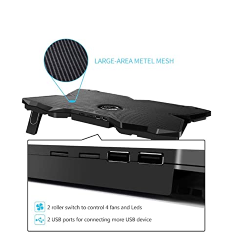 Base para laptop con 4 ventiladores para laptops 12-17" miniatura 5