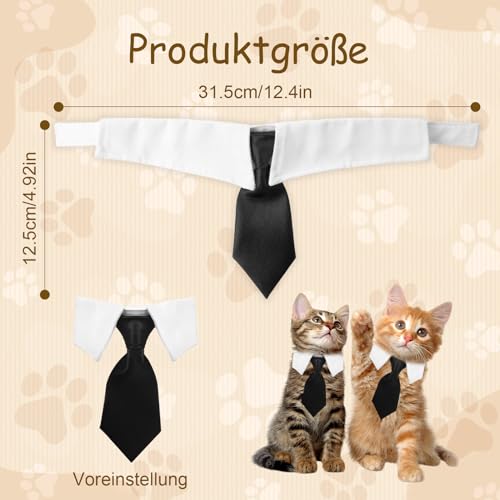 Fliege für Hunde und Katzen, Verstellbar Hund Katze Smoking Kragen, Hochzeit Haustier Krawatte, Kostüm für Katzen Hunde, Halsband Hund Klein für Hundegeburtstag Hochzeit Ostern (S Size