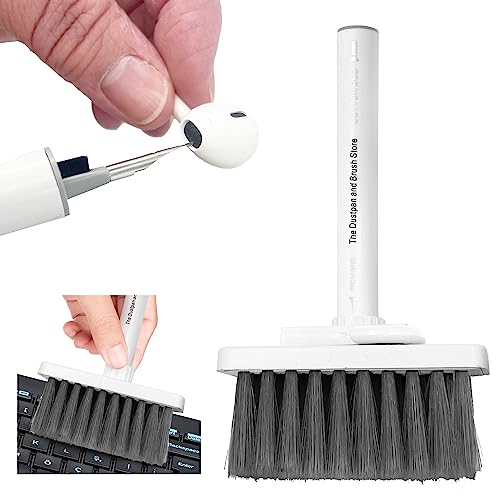 Keyboard Cleaner Brush Kit 5-in-1 – Electronic Cleaning Kit with Keycap Puller Multifunctional Keyboard Earphone Cleaner Suitable for use with Keyboards, Earphones, Phones, Laptops, and Airpods