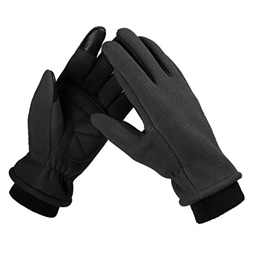 Bessteven Warm Winter Gloves Polar Fleece Glove Thermal Cold Weather Proof or Running Cycling Biking Camping for Men and Women
