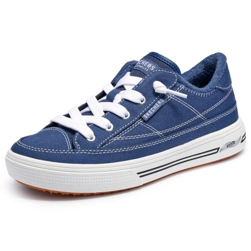 Skechers Arch Fit Arcade-Meet Ya There Sneaker, Blu Mare, 35 EU Weit