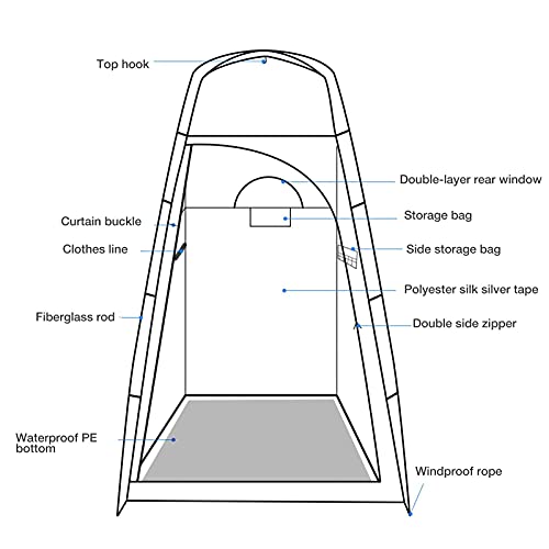 Carpa de Camping Privacidad GeRRiT Impermeable para Playa miniatura 6