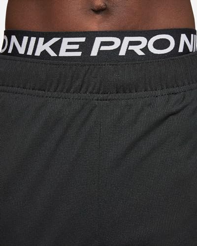 Nike Pro Dri-FIT Big Kids' (Boys') 3/4-Length Tights (Carbon Heather/White, DM8542-091) Size Large3