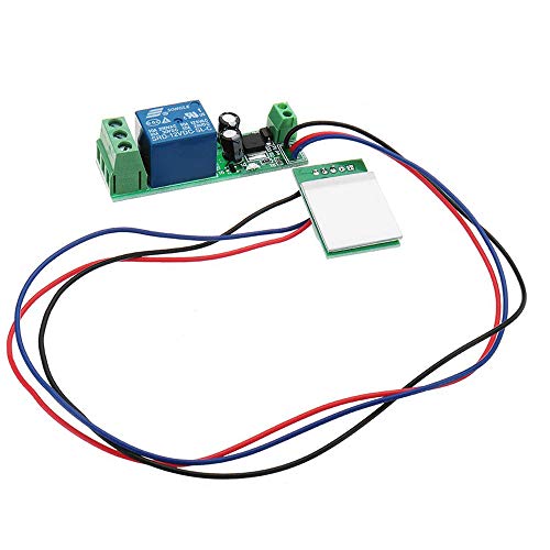 DC 12V Capacitive Touch on Off Switch with 10A Relay, Ideal for Car, PC, Lights,ect, Non-Locking & Self-Locking Mode (Self-Locking Mode)