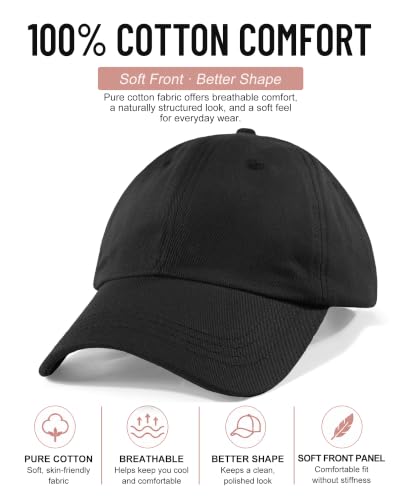 Image of Womens Satin Lined Unstructured Baseball Cap Unisex Silk Lining Washed Cotton Adjustable Vintage Dad Hat