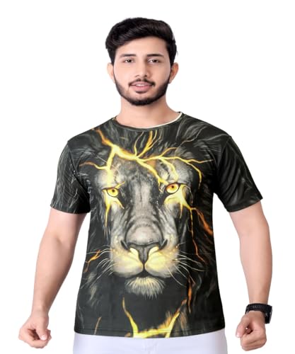 Image of Vintage Animal T Shirt for Men 3D Fierce Leopard Print T Shirt /Summer Short Sleeve Holiday T-Shirts Loose Clothing O-Neck Pullover /Cheetah Printed Attractive T Shirt