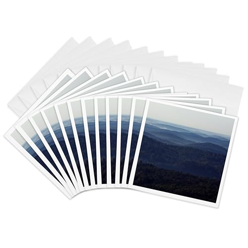 Cartes de vœux carrées haut de gamme vue panoramique Bald Rock Heritage Preserve