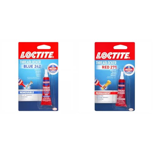 Loctite Threadlocker Blue 242 & Red 271, 0.2 fl oz, 1 Tube