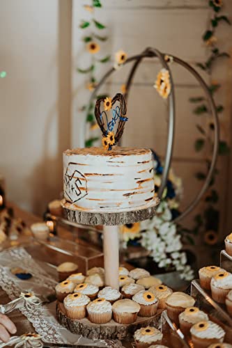Love Sunflower Cake Topper In Rustic Style For Wedding Reception #TOP3