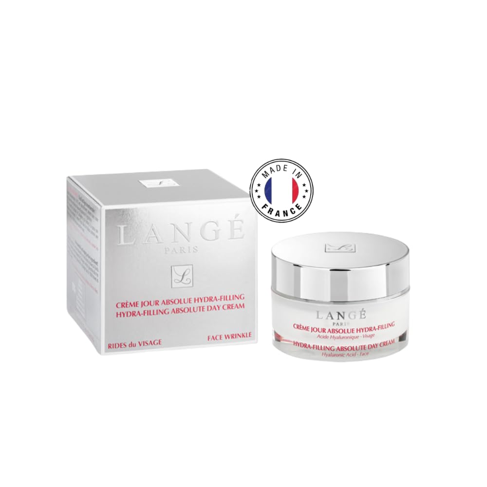 Lange Paris Absolue Hydra-Filling Tagescreme – Feuchtigkeitspflege Anti-Aging & Straffheit – Dehydrierte & reife Haut – Hyaluronsäure, Aloe Vera, Pflanzenextrakte – Make-up-Grundierung – 50 ml