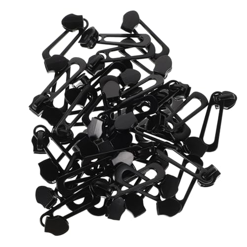 40 Piezas cremallera herramientas universales para arreglar cremalleras Kit de reparación de cremalleras de bricolaje tirador de cremallera aleación de aluminio Black VILLCASE