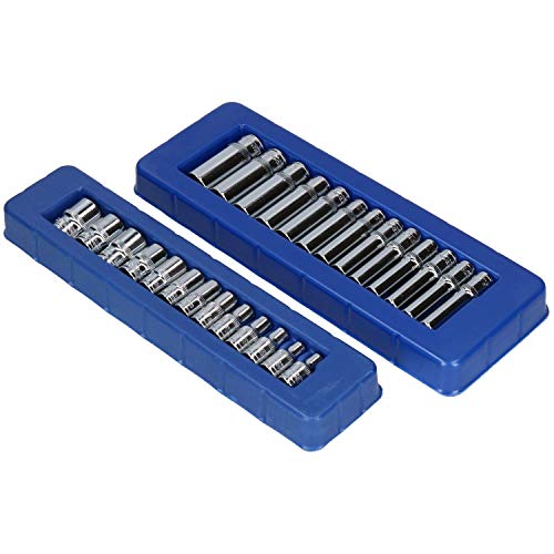 1/4" Antrieb flachen und tiefen Metrisch Buchsen 4 mm - 14 mm 26 pc Cover