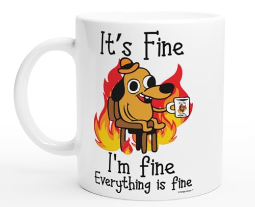 It's Fine Funny Coffee Mug, Funny Gifts for Women and Men. 11oz Coffe Cup (White)