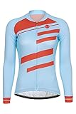 Silikongriff auf dem Saum hilft, dieses Trikot an Ort und Stelle zu halten und verhindert, dass sie auf dem Reiten auffahren, während Sie reflektierende Detaillierungen Sie in geringem Licht sehen können.