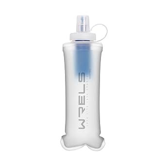 WRELS Collapsible Water Filter Bottle,500ml Ultralight Soft Flask with Filter for Camping, Hiking,Backpacking,Trail Running