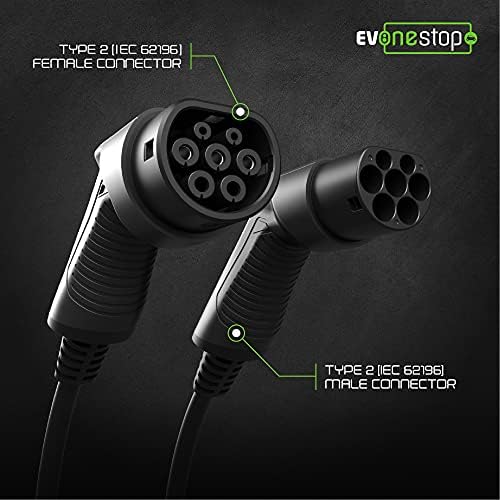 EV/Electric Vehicle Charging Cable | Type 2 to Type 2 | 16/32 Amp | 5/10 Meter | Free Carry Case | (32 Amp / 10 Meter)