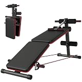 HOMCOM Banco de Ejercicio o Musculación Plegable 137x51x50-66 cm Negro