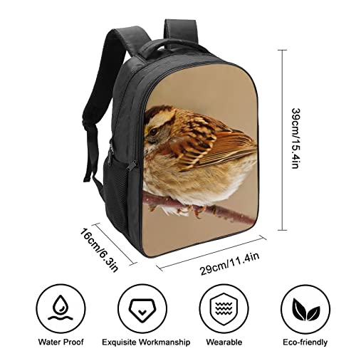 Mochila regalos adecuados para la universidad con diseño de gorrión 3D 2