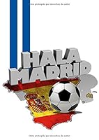 Hala Madrid: Cuaderno cuadriculado tamaño folio de 100 páginas con los colores de los madridistas para cualquier real hincha que sea de Madrid con el ... (Hala Madrid campeones) (Spanish Edition) 1797085824 Book Cover