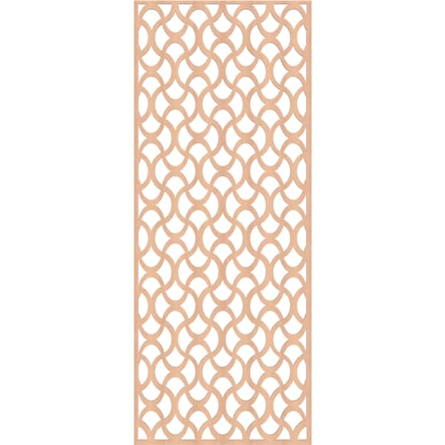 Image of Resort Decorative Pierced Fretwork Wood Wall Panels, 25 3 /8 inchW x 64 3 /8 inchH x 1 /4 inchT, Alder