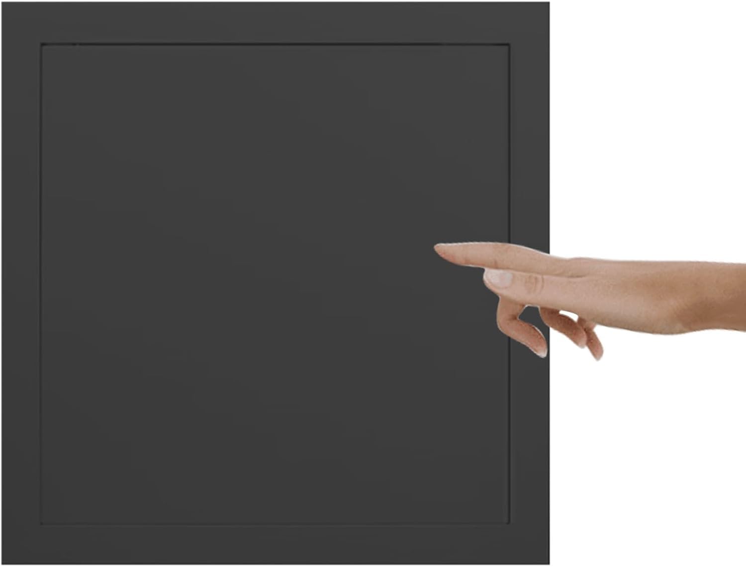 VUIKLCty Small Square Cover Plates For Plasterboard Ceilings Touch-activated Latch Access Panels(Schwarz,25x25cm(10x10in))