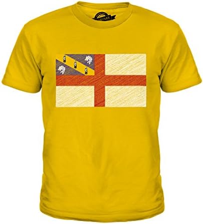 Candymix Tonga Bandiera Scarabocchio Unisex Bambino Ragazzi/Ragazze T-Shirt, Taglia 4 Anni, Colore Arancione