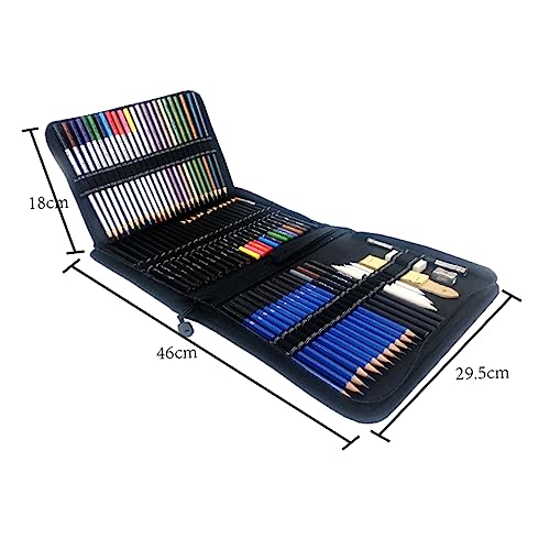 Kit de lápices de dibujo para bocetos y libros para colorear con punta resistente de madera 2