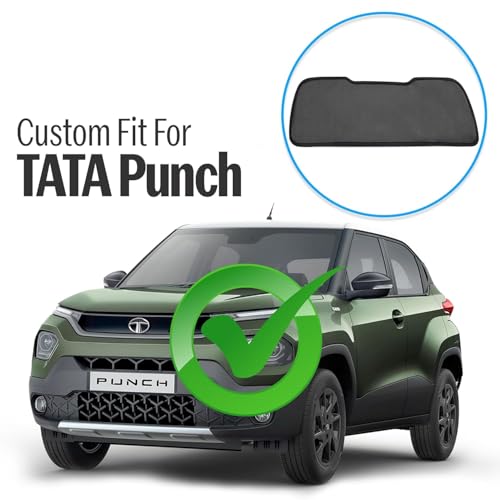 Image of Autofact Dicky Curtain for Tata Punch | Custom Fit Rear Windshield Sunshade | UV & Heat Protection | Foldable Mesh | Privacy & Cooling Car Accessory
