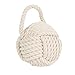 Creative Co-op DE1586 Nautical Rope Knot Door Stop, White