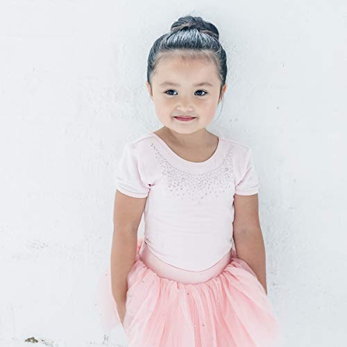 Flo Dancewear Diamante Collar Leotard, Ballet Pink, S