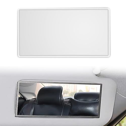 Fezf Hd Car Sunshade Espejo De Maquillaje, Autoadhesivo De Acero Inoxidable Espejo Portátil Para El Respaldo Del Asiento, Universal Car Interior Cosmetic Mirror