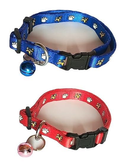 MEENAMART.COM Adjustable Nylon Dog Neck Belt with Bell Safety Buckle Metal D-Ring to Attach Leash(Pack of 2) (B0CR6M9M9L) Amazon Price History, Amazon Price Tracker