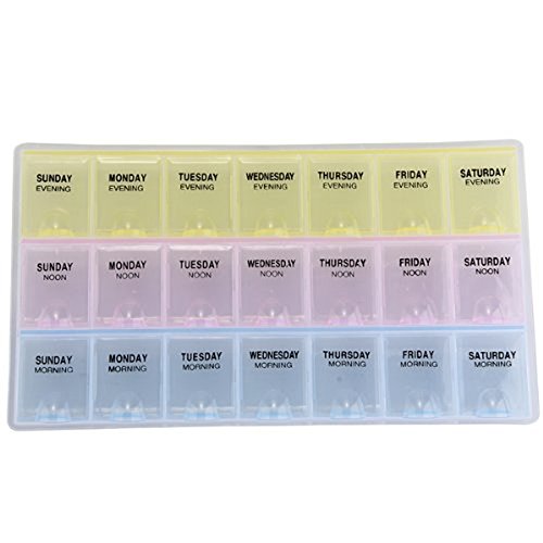 Pills Jewelry Case Holder Storage Organizer Box 3 Colors 21 Grids