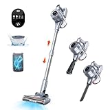 ILIFE Cordless Vacuum Cleaner, Self-Standing Lightweight Stick Vacuum with 35 Mins Runtime, Detachable Battery, Rechargeable Vacuum Cleaner for Home, Hard Floor, Carpet, Pet Hair, H80, Gray