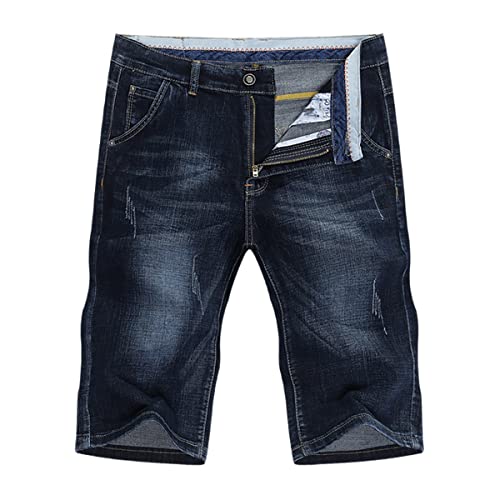Short d'été en jean homme bleu foncé Kelsiop design tendance pour terrasses