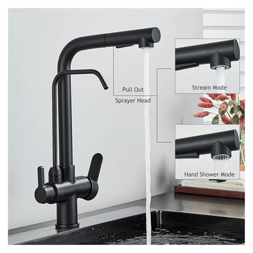 Robinet filtré avec bec extractible et mitigeur d'évier pivotant 360 - 6