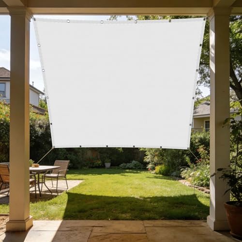Voiles d'ombrage rectangulaire imperméable et respirante blanche