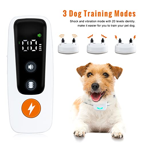 Fuxopo Dog Shock Collar, Dog Training Collar With Remote 2680Ft, Waterproof Shock Collar For Small Medium Large Dogs With Cool Lighting & 3 Training Modes #TOP1