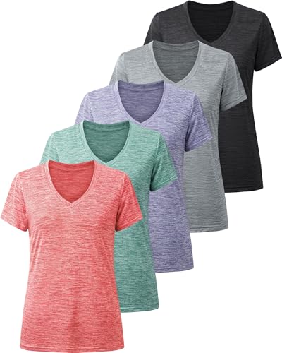 Image of BALENNZ Workout Shirts for Women, Moisture Wicking Quick Dry Active Athletic Women's Gym Performance T Shirts