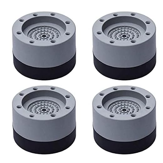 xqkj Tvättmaskinsfötter, vibrationsdämpare, paket med 4, universell vibrationsdämpare, anti-vibrationsmatta, vibrationsdämpare för tvättmaskin och torktumlare, höjd 3,5 cm