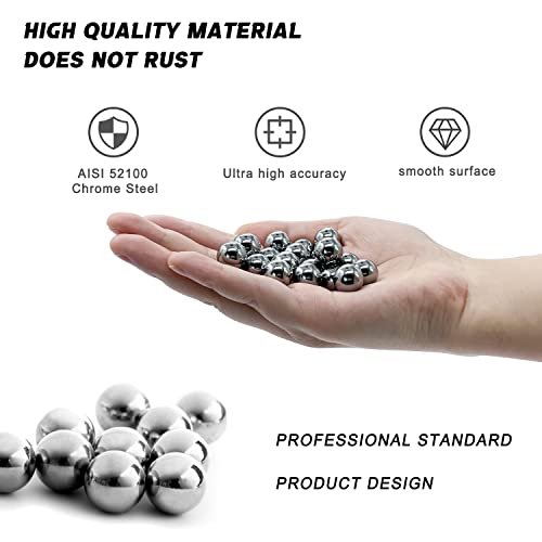 Image of 200 Pieces 1 /2 inch(0.5'') Steel Bearing Balls Precision Bearing Steel Ball Assortment Kit(13mm)