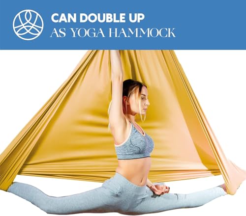 Hamac de yoga aérien pour usage domestique avec matériel d'ancrage - 3