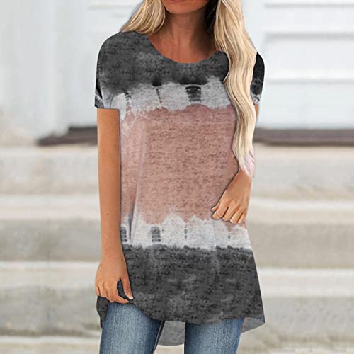 Blusa casual feminina de manga curta, gola canoa, algodão, estampa de girassol, floral, básica, cami