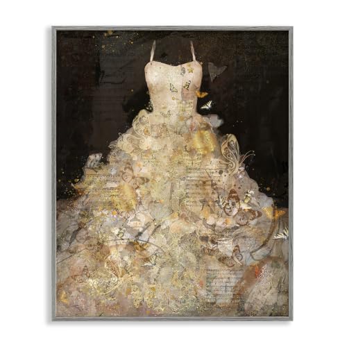 Glam Evening Gown Collage, 24 x 30 Inch Framed Giclée Print
