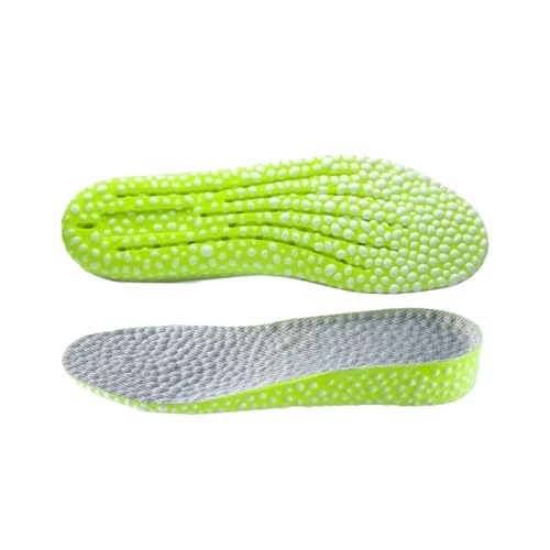 Plantillas Altura 3 pares de plantillas invisibles for aumentar la altura, zapatos verdes, suela suave, transpirables cómodas for el cuidado los pies(1.5CM,EU43-44(270mm))
